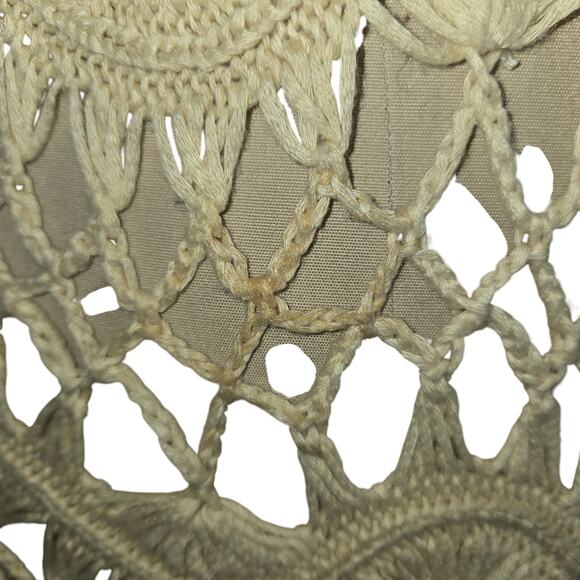 Chicos Womens Size 1 Medium Open Crochet Top Pullover Boho Hippie Festival - Picture 11 of 11